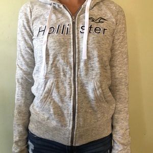 Grey Hollister Zip Up